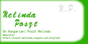 melinda poszt business card